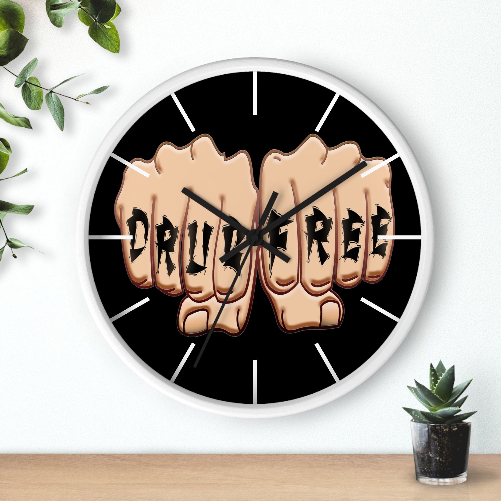 NA DRUG FREE FIST Wall clock | NAWEARS, Narcotics Anonymous – nawears