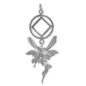 tsg823-10- Silver, NA Symbol w/ a Magical Fairy - CLEARANCE - nawears