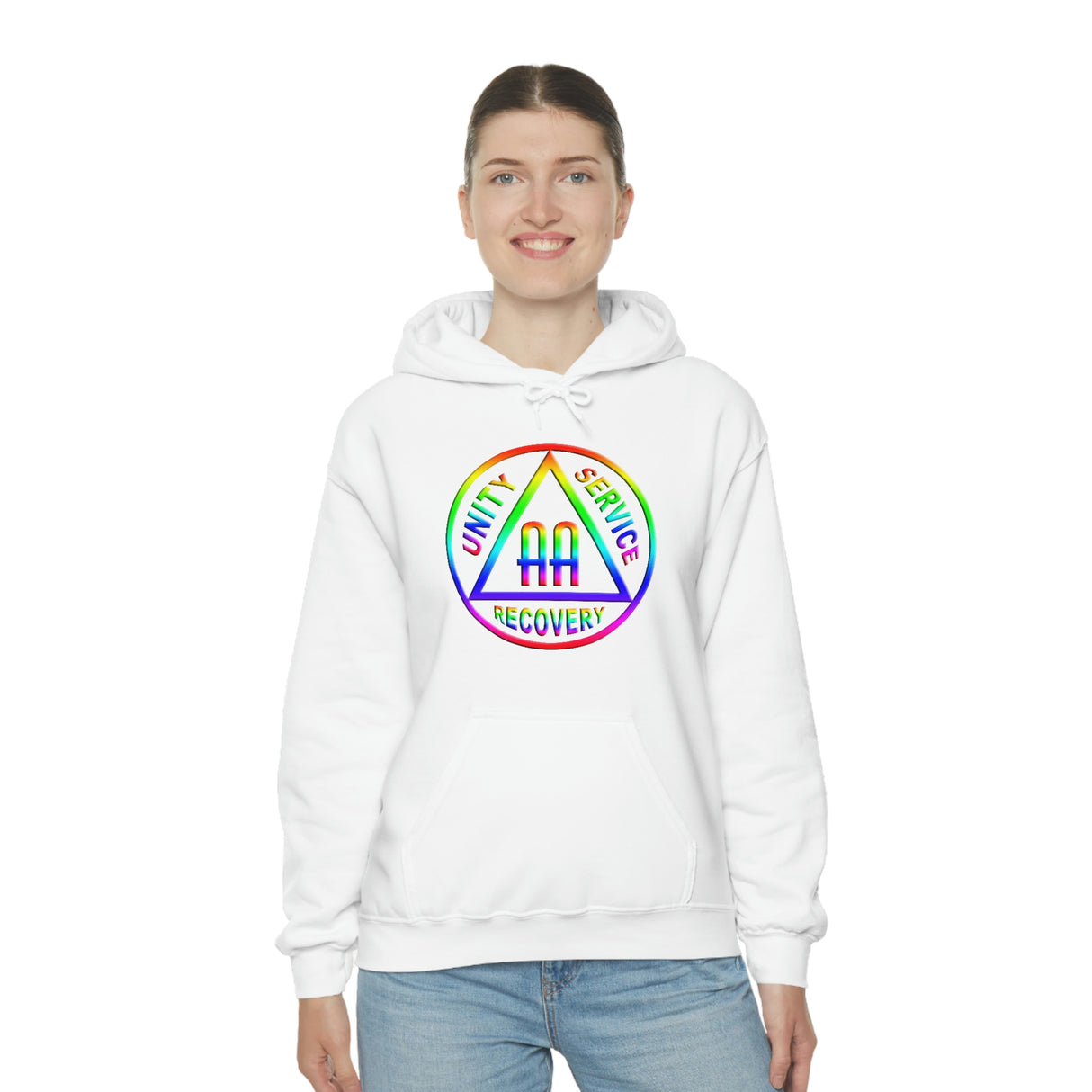 AA Rainbow Symbol dtg Hoodie