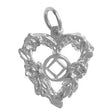 tsg985- Silver NA Symbol in the Center of Open 2 Sided Heart - CLEARANCE - nawears