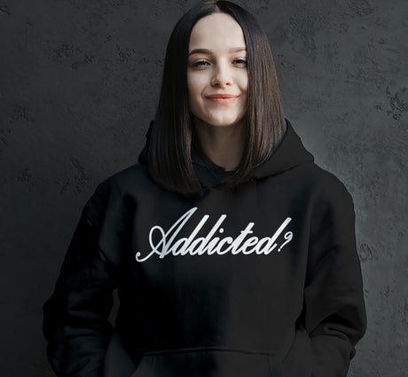 Hoodie - Addicted? - Black