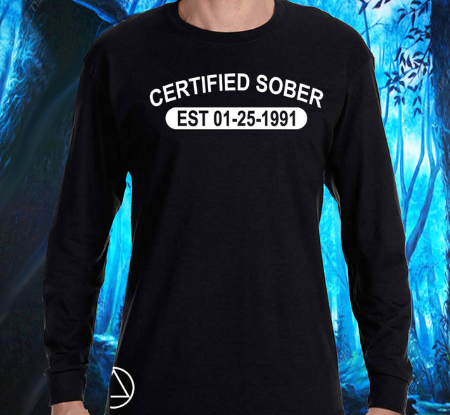 AA CERTIFIED SOBER Custom Tee, AA Shirt, Alcoholics Anonymous Shirts ...