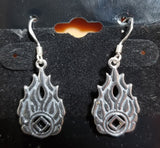 Sterling Silver NA Flames Earrings