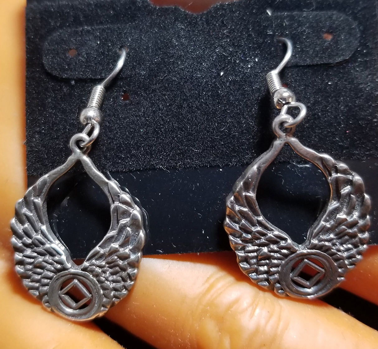 Sterling Silver NA Wings Earrings