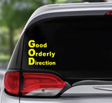Win Decal - God GOOD ORDERLY DIRECTION - nawears