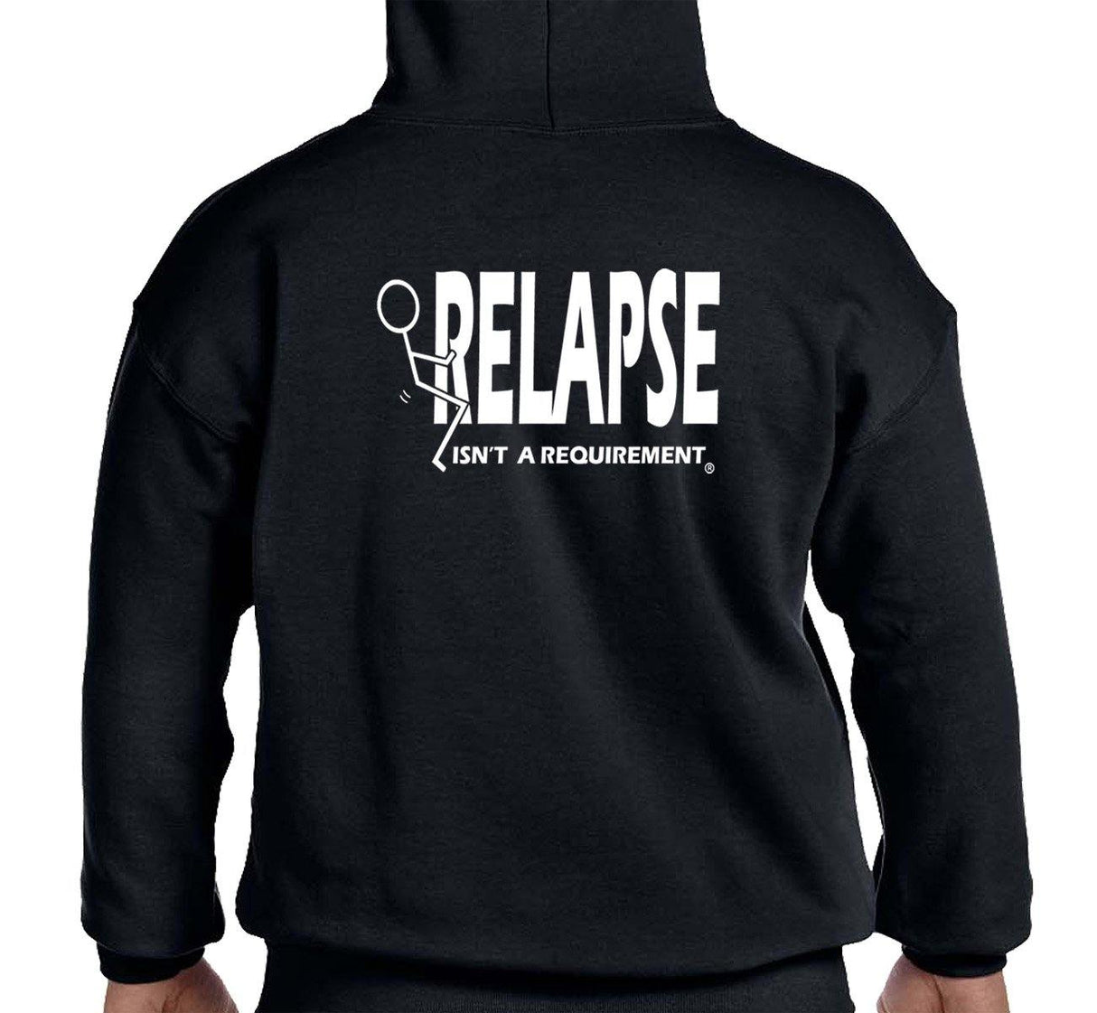 Hoodie - Relapse Isn't Requirement - Black - nawears
