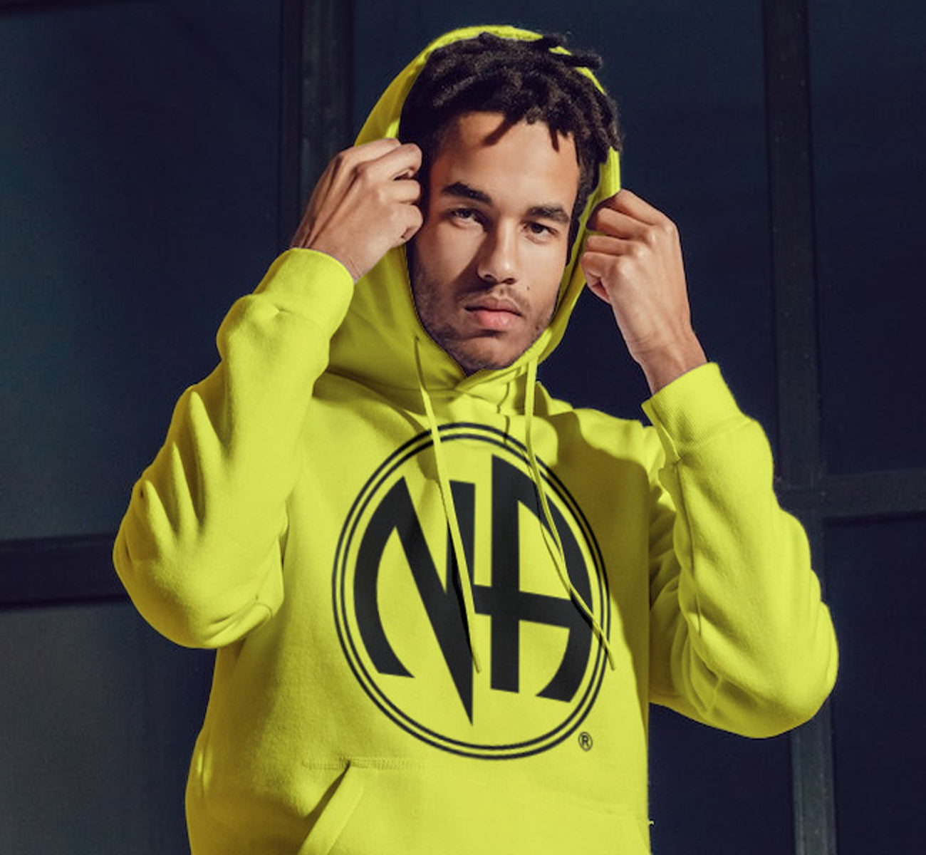 Large discount yellow hoodie