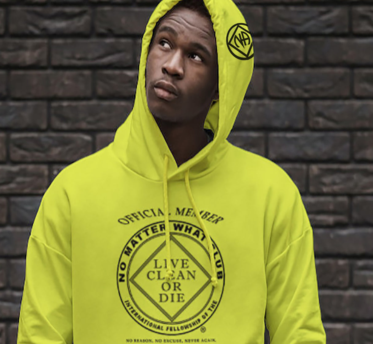 NO MATTER WHAT CLUB  Yellow "Safety Green" Hoodie