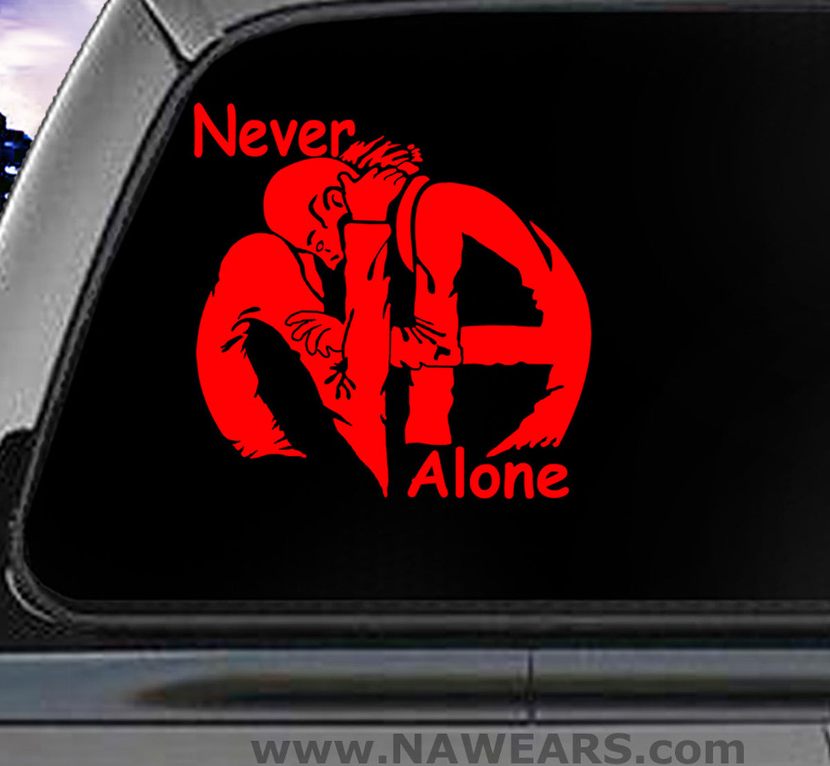 Hug Sticker Alone Win Decal- Hug Life Never Alone – nawears