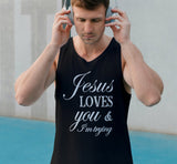 utt- Jesus Loves You Unisex Tank Tops