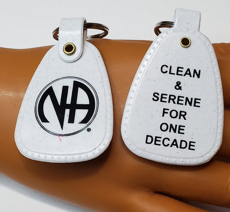 10 year Clean Time Key Tags