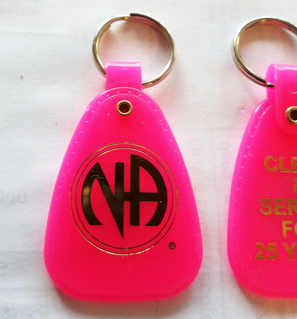 NAWEARS, NA Clothing, NA Gifts, - Pink & Gold 25yr Key Tag – nawears