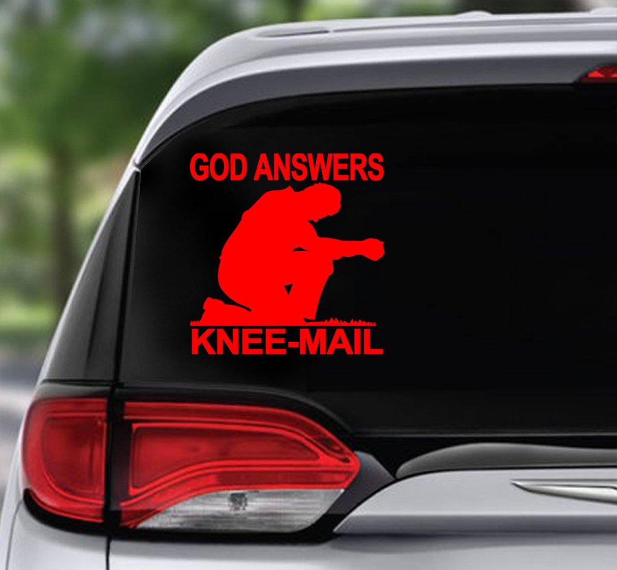 Win Decal - God Answers Knee-mail #1 - nawears