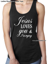 ltt- Jesus Loves You - Ladies Tank Tops - nawears