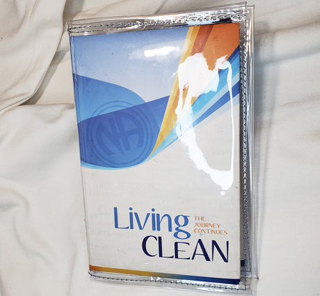 NA Hard Cover Living Clean The Journey Continues  Clear Cover