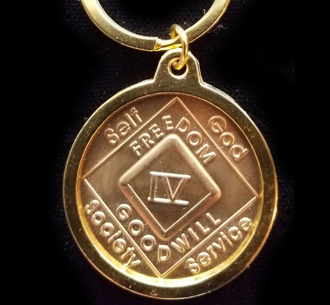 NA Solid Metal Medallion Holder Key Chain