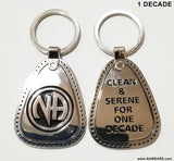 NA Metal  ONE DECADES Clean Key Chain  