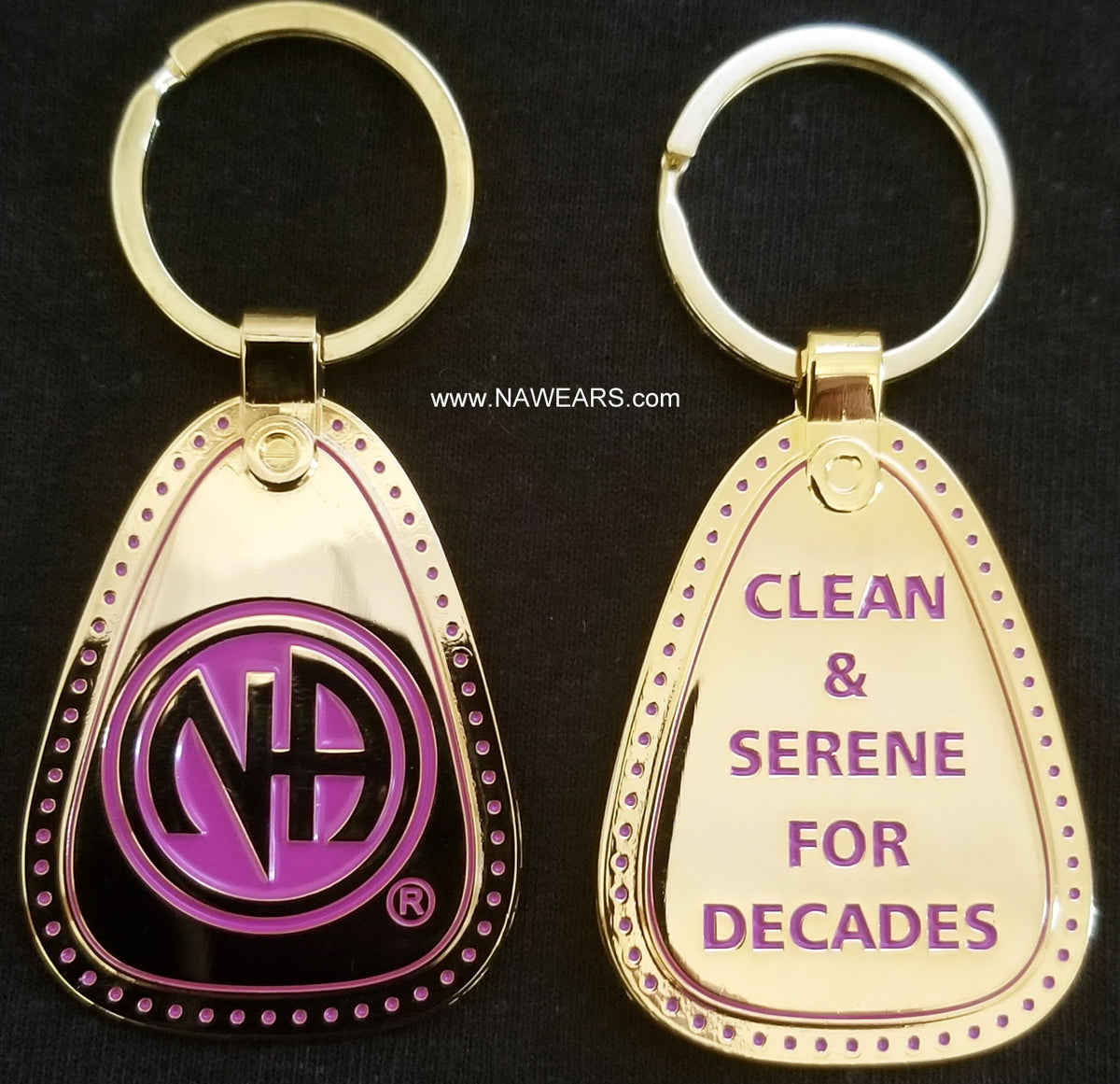 Naf Keychain NAWEARS, Narcotics Anonymous Gifts,NA Gold Multiple Year Tag – nawears