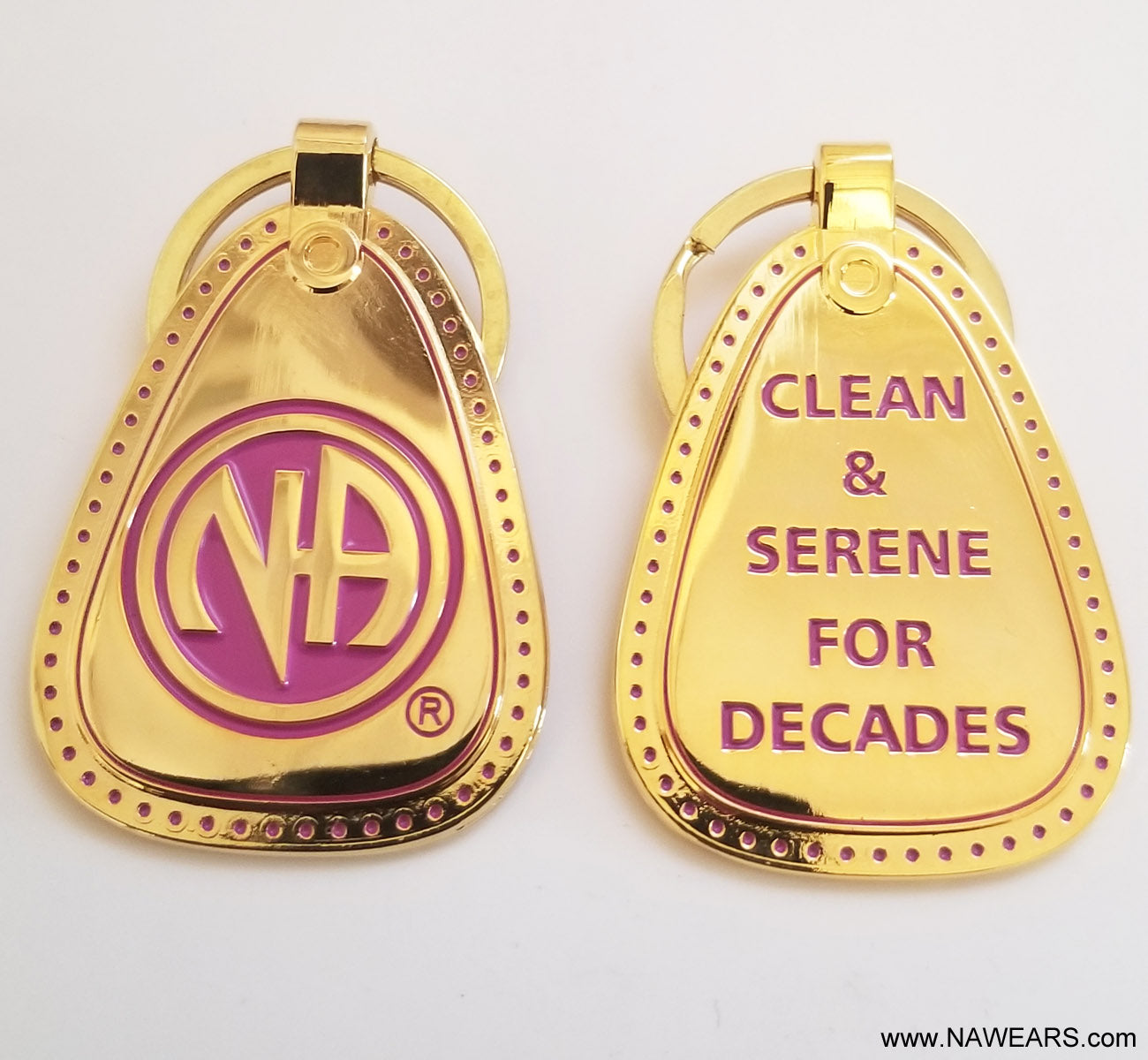 NAWEARS, Narcotics Anonymous Gifts,NA Gold Multiple Year Tag nawears