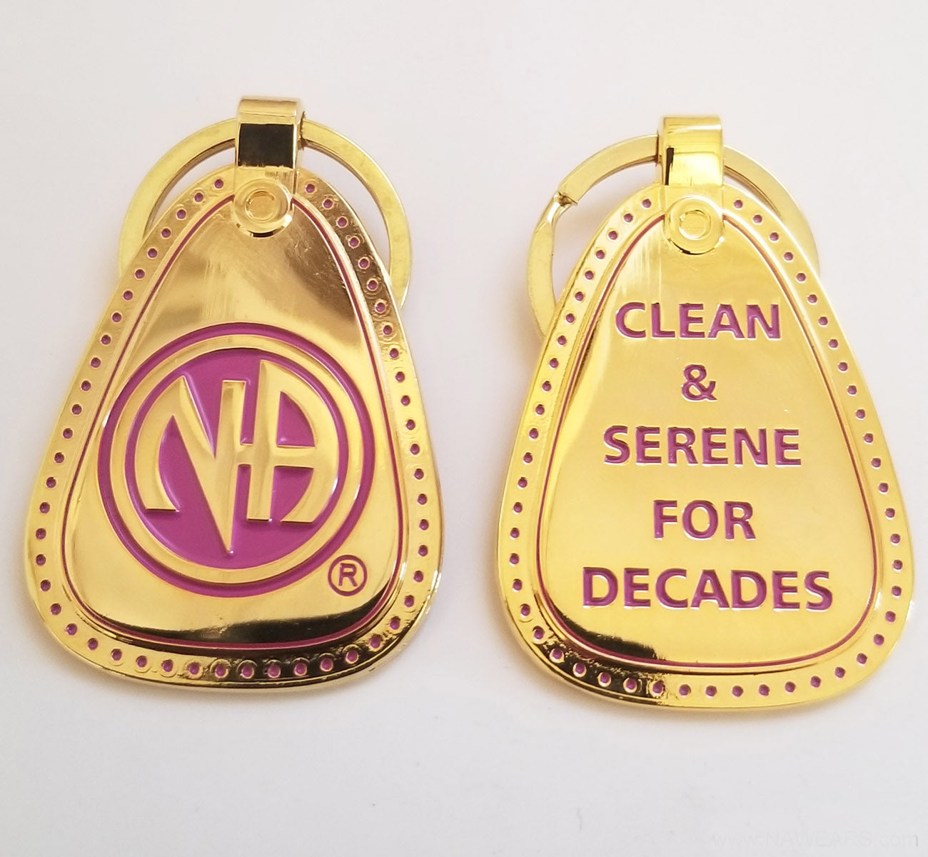 NAWEARS Narcotics Anonymous Gifts NA Gold Multiple Year Tag nawears
