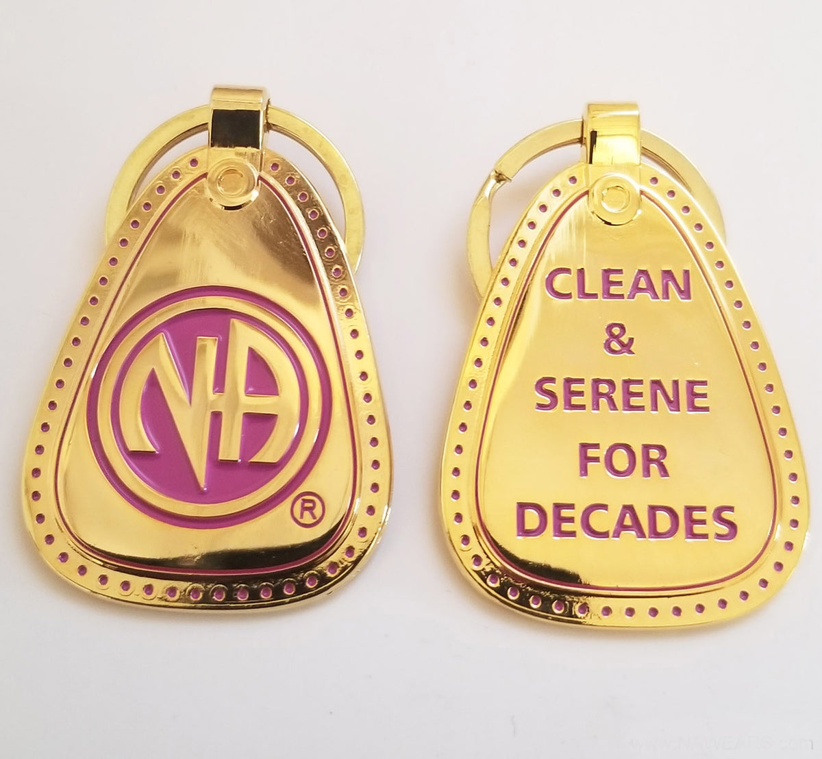 Naf Keychain NAWEARS, Narcotics Anonymous Gifts,NA Gold Multiple Year Tag – nawears