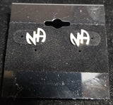 Sterling Silver NA Symbol Earrings