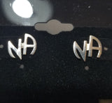 Sterling Silver NA Symbol Earrings