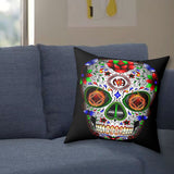 NA Sugar Skull Spun Square Pillow