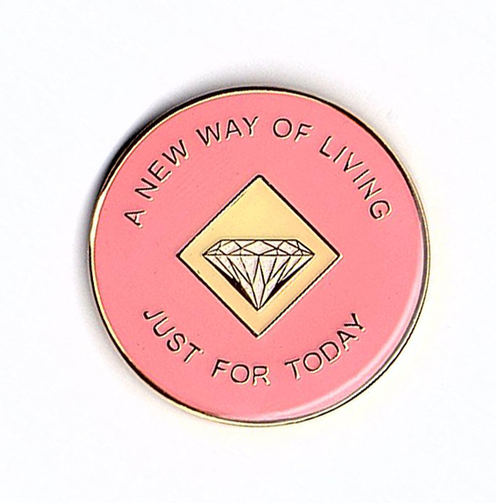 NA Recovery Medallion - Pink & Cream