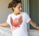 ldTs- Red Flying Shield Ladies T's