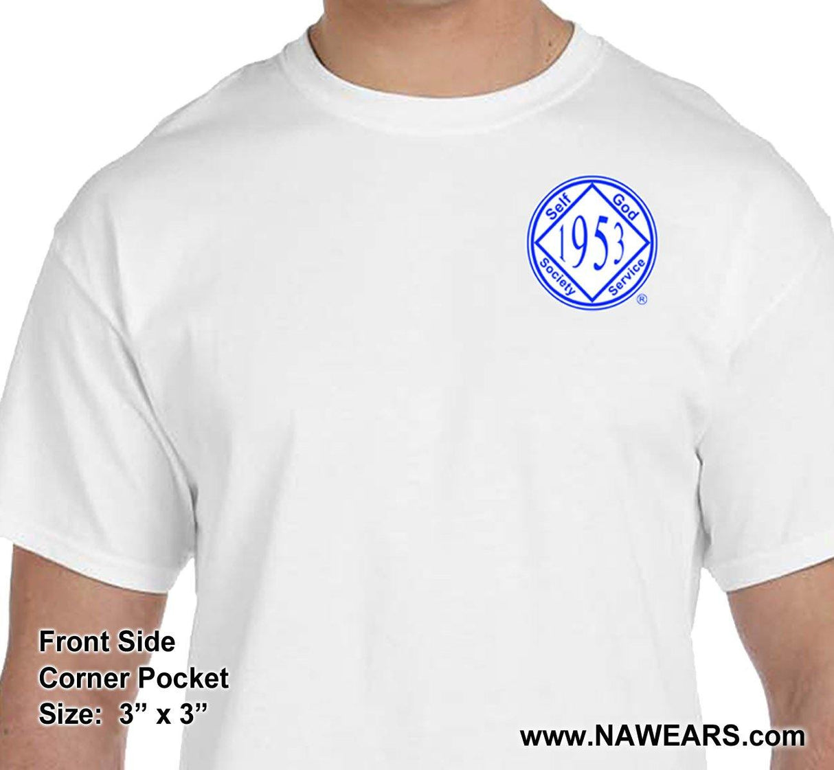 NA Service Symbol White & Blue Tee - nawears