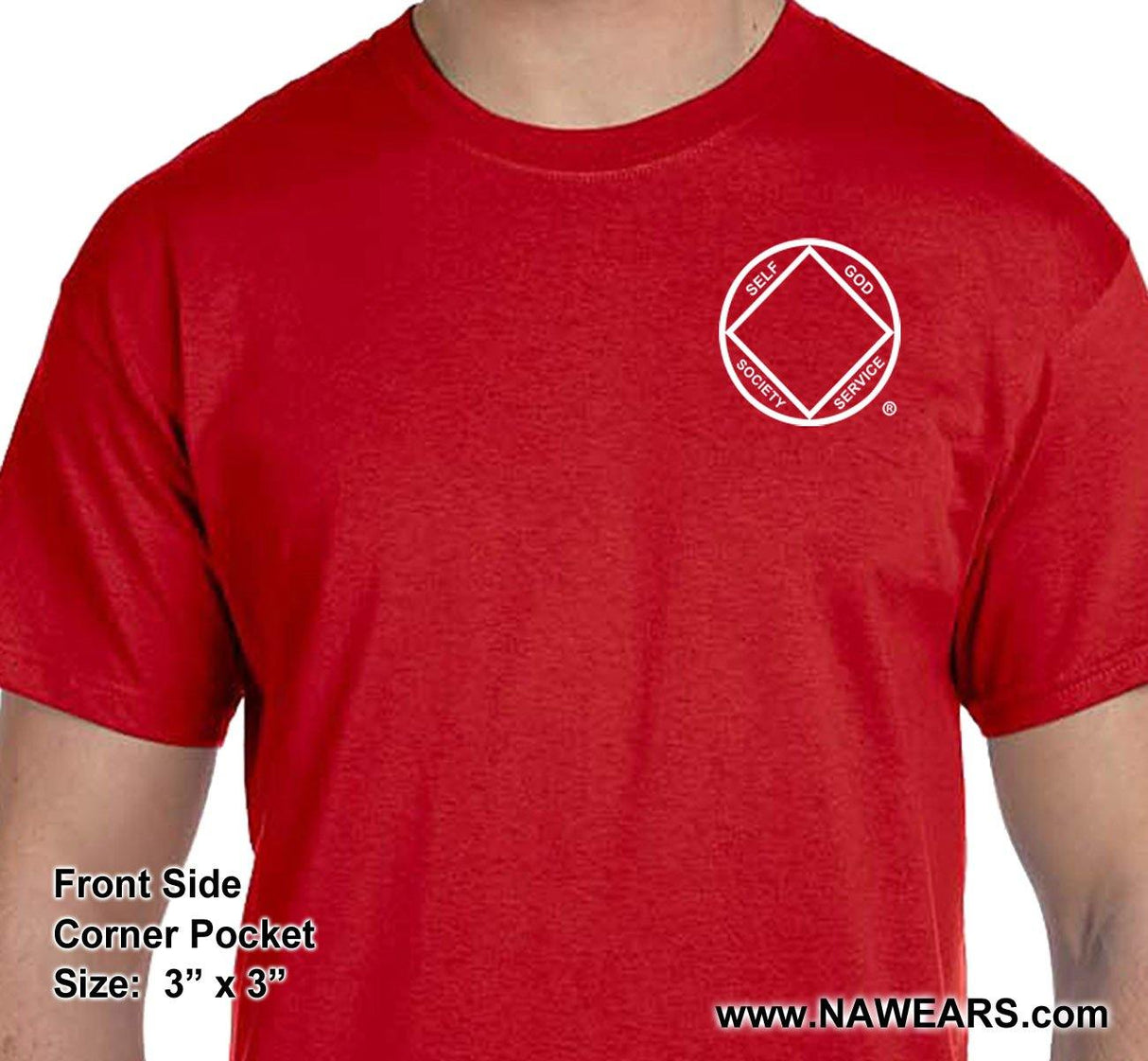 NA Service Symbol & Words White  Tee - nawears