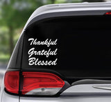 Win Decal - Thankful Grateful Blessed - nawears