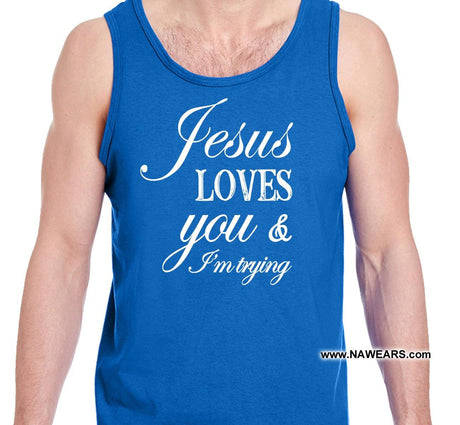 utt- Jesus Loves You  Unisex  Tank Tops - nawears