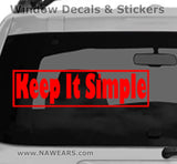 Win Decal - AA Keep It Simple - nawears