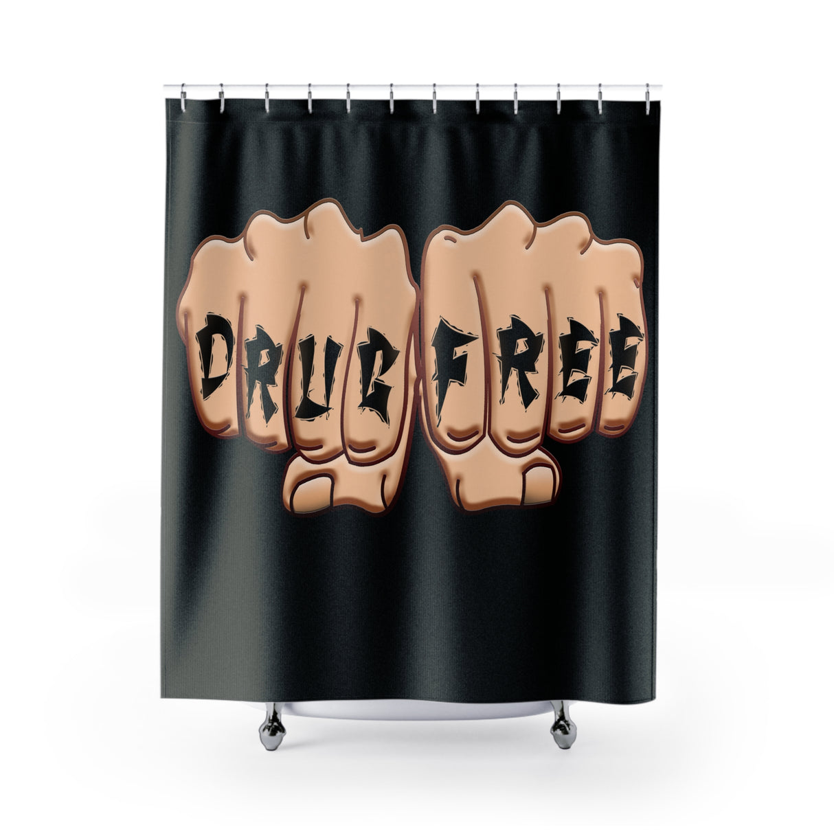 Drug Free Fist Shower Curtains