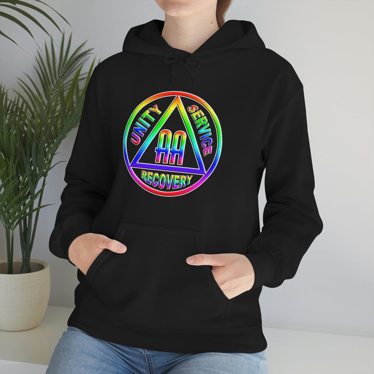 AA Rainbow Symbol dtg Hoodie