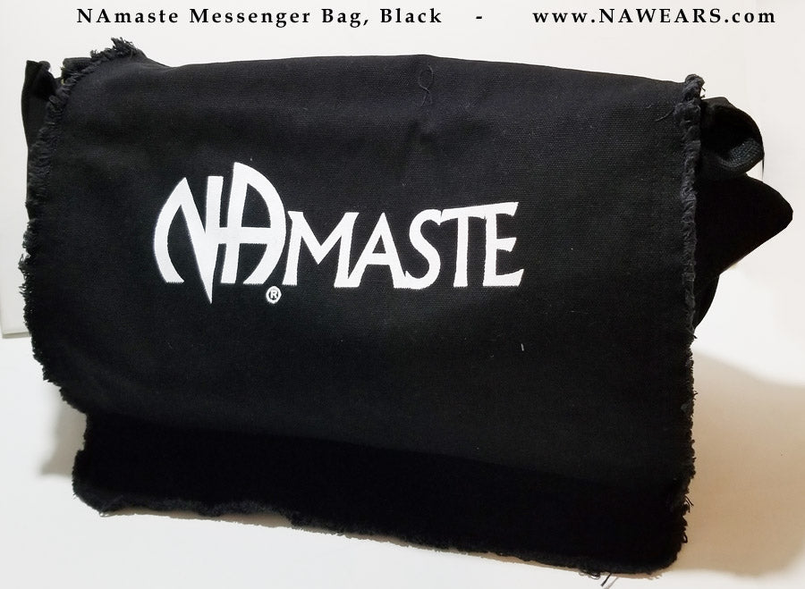 Bag- NAmaste Black Messenger Bag