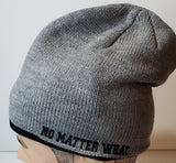 hg beanie - Gray Beanie With NMW & WDR