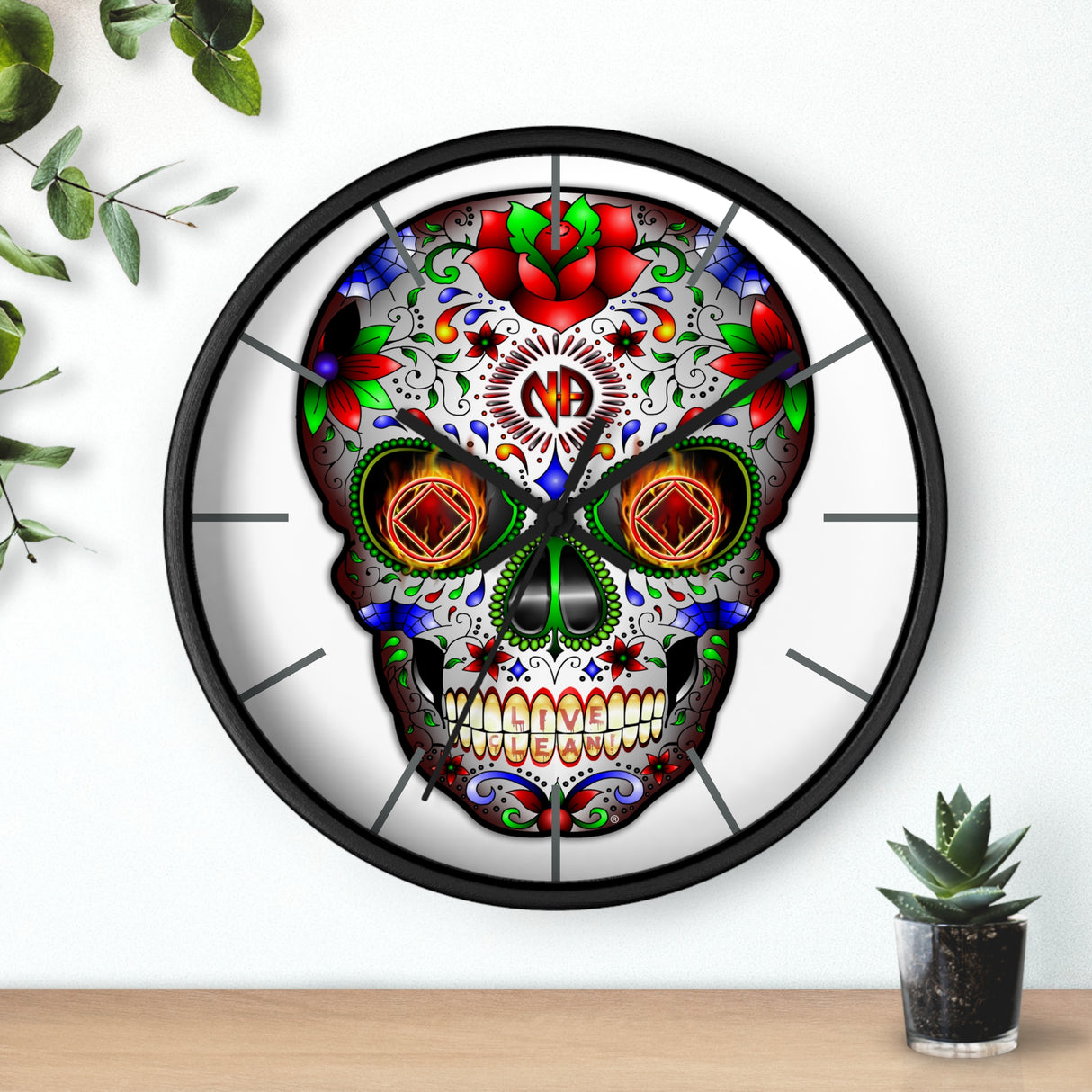 Sugar Skull Wall clock