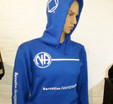 NA BACK TEXT Blue Pull-over Hoodie