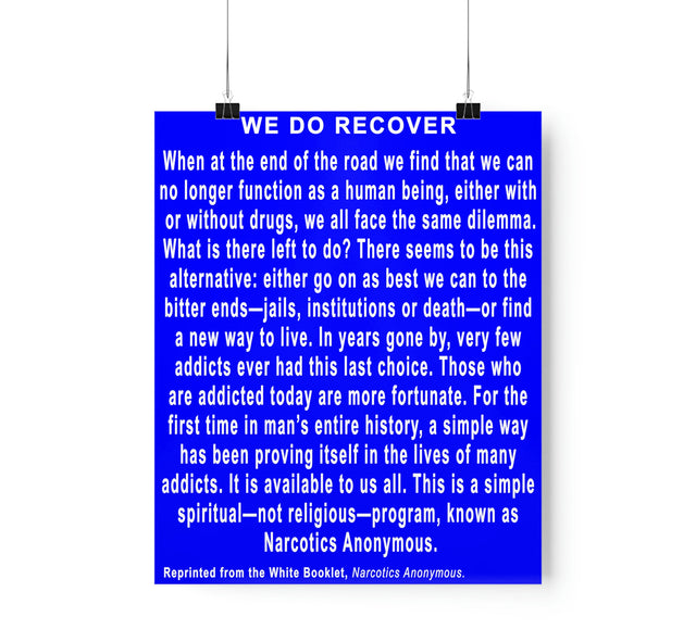 WE DO RECOVER Vertical Posters