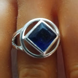 LARGE GEM STONE SERVICE SYMBOL RING