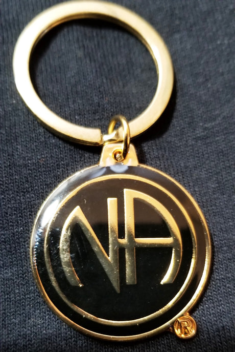 mkt- Large Black NA Symbol Key Chain