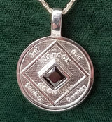 ssj011- NA Medallion w/ Black Gem Pendant