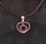 ssj018- Small Heart w/  Service Symbol Pendant