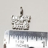 ster004 - Silver One Day At A Time Pendant / Charm - CLEARANCE - nawears